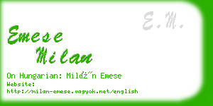 emese milan business card